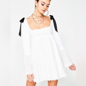 For Love and Lemons Charlotte Eyelet Babydoll dress